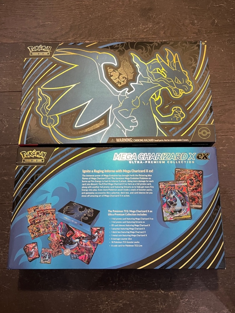 LOT OF 2 Pokemon Mega Charizard X ex Ultra Premium Collection UPC Empty Boxes